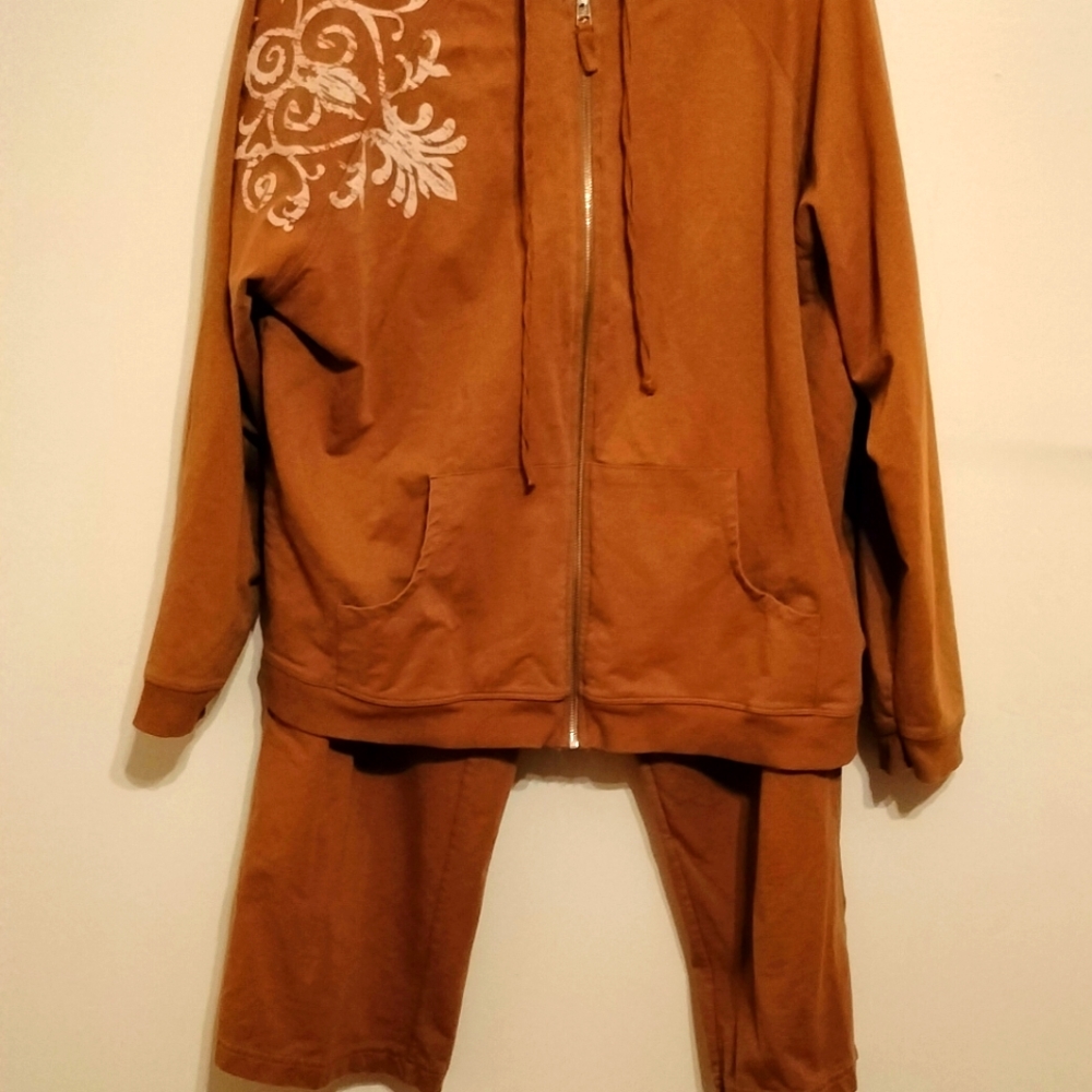 Brown hoodie 2 piece sweatshirt Size 2X